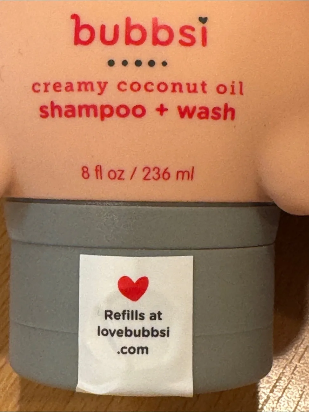 NEW Bubbsi Baby Creamy  Coconut Oil Shampoo + Wash and Body Cream Set 8 oz Each